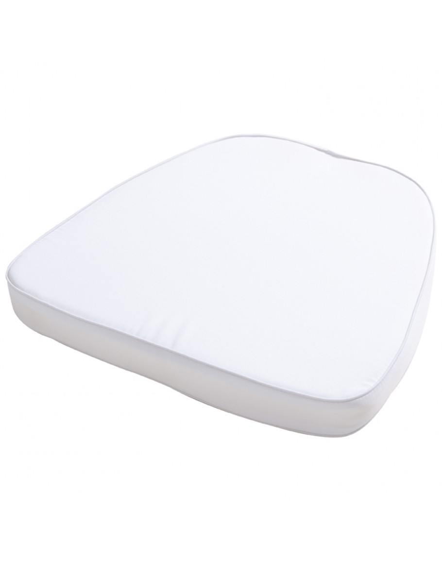Buy 2 Thick - White Velvet Memory Foam Seat Cushion - Chiavari