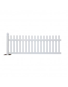 10 Foot Rhino™ Portable Vinyl Picket Fence Kit, White