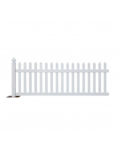 10 Foot Rhino™ Portable Vinyl Picket Fence Kit, White