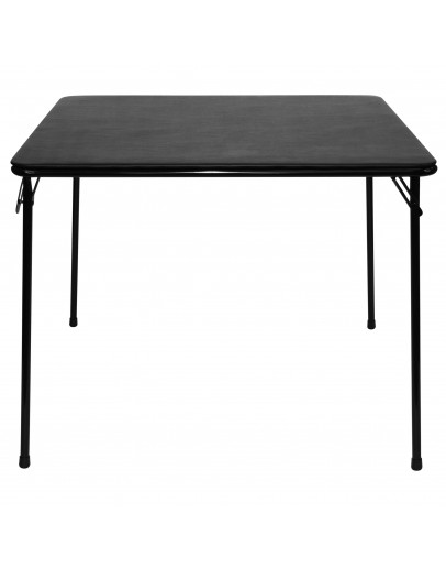 38" Square Folding Card and Game Table, Wheelchair Accessible, Black