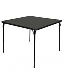 38" Square Folding Card and Game Table, Wheelchair Accessible, Black