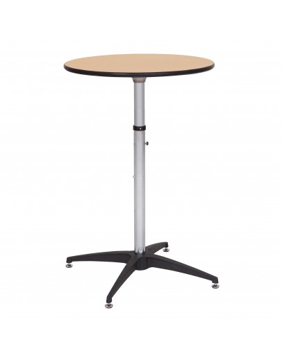 30 Inch Round Wood Cocktail Table Kit, Adjustable Post Heights