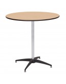 36 Inch Round Wood Cocktail Table Kit, Metal Edging