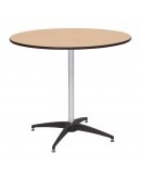 36 Inch Round Wood Cocktail Table Kit, Metal Edging