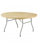 60 Inch Rhino™ Round Resin Folding Table, Tan