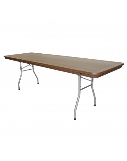 8 Foot Rhino™ Banquet Resin Folding Table, Brown