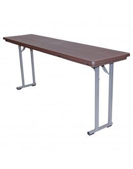 6 Foot Rhino™ Conference Resin Folding Table, Brown