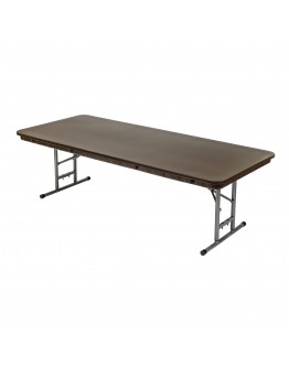 6 Foot Rhino™ Children's Adjustable Banquet Resin Folding Table, Brown