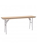 6 Foot Conference Wood Folding Table, Vinyl Edging