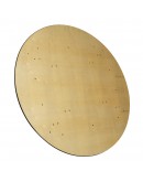 72 Inch Round Wood Folding Table, Vinyl Edging