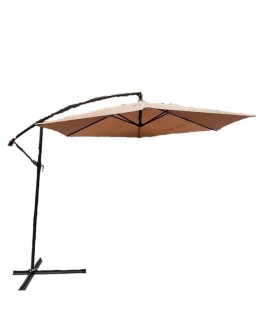 10 Foot Cantilever Umbrella - Steel Patio with Crank & Base